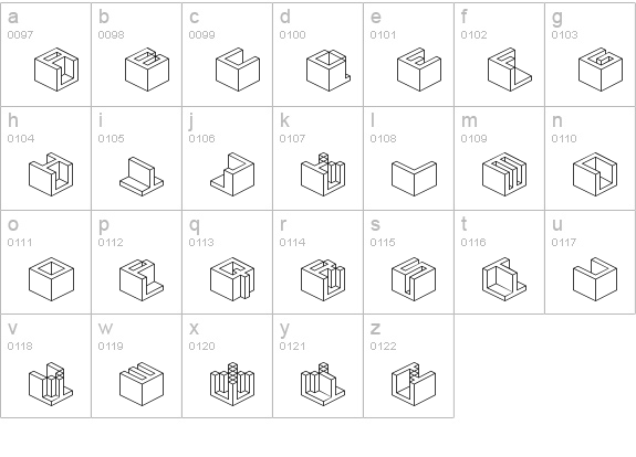 Qbicle 4 BRK lowercase a-z preview