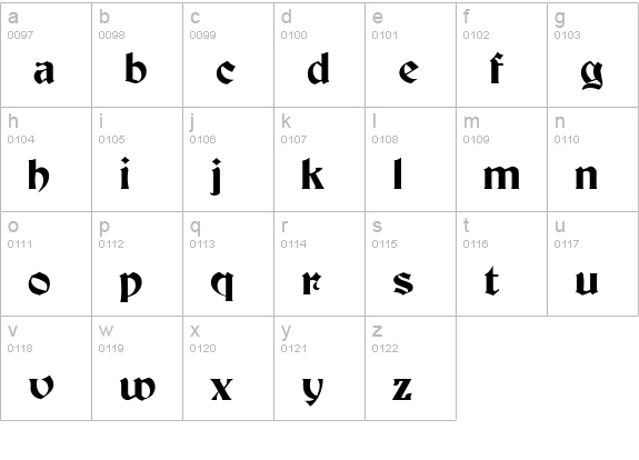 QTBeckman Regular lowercase a-z preview