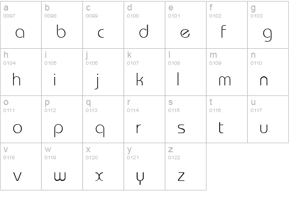 QTDoghausLight Regular lowercase a-z preview