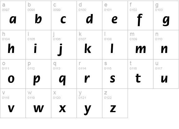 QTFloraline Bold lowercase a-z preview