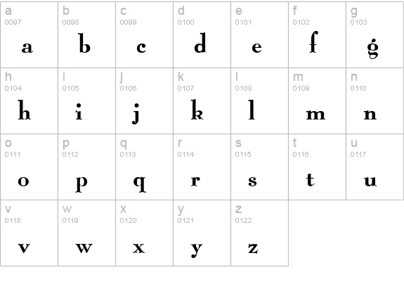 QTGraphLite Regular lowercase a-z preview