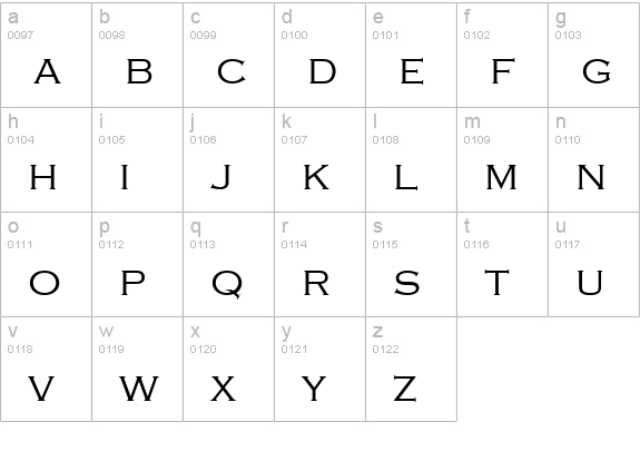 QTGraveure Regular lowercase a-z preview