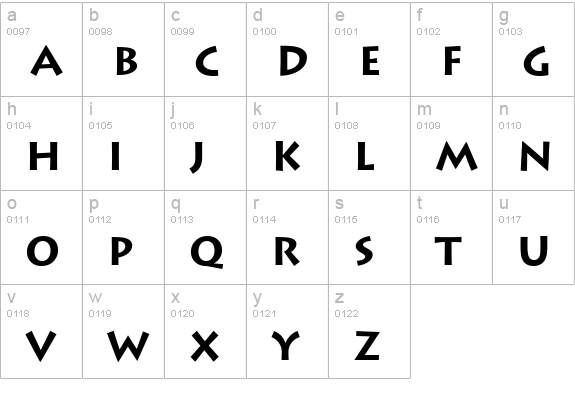 QTGreece Regular lowercase a-z preview