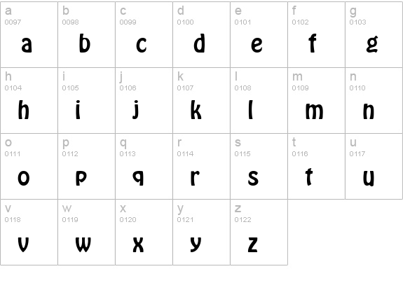 QTHoboken Regular lowercase a-z preview