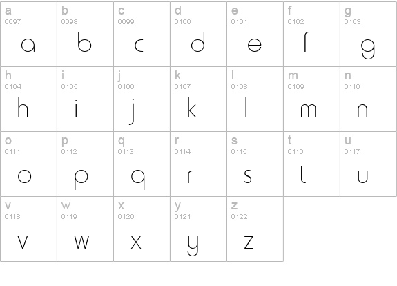 QTHowardType Regular lowercase a-z preview