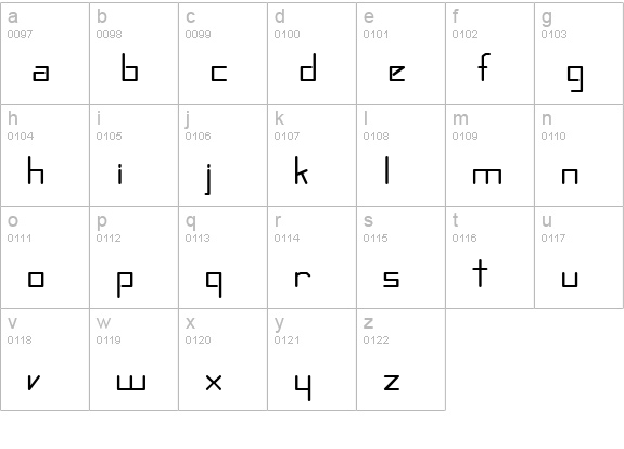 QTRobotic2000 Regular lowercase a-z preview