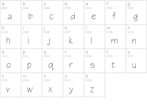 QTTechtone Regular lowercase a-z preview