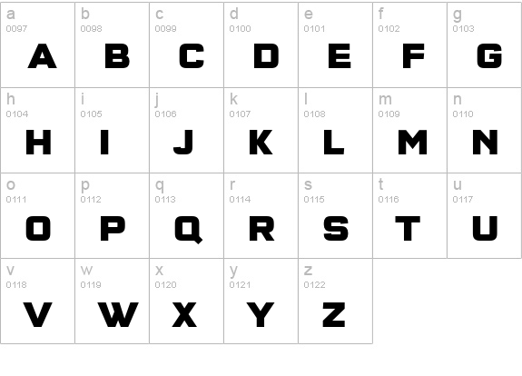 QTypeSquare-BlackMajuscles lowercase a-z preview