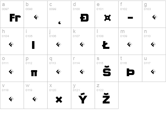 QTypeSquare-BlackMajusclesEp lowercase a-z preview