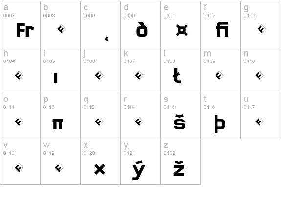 QTypeSquare-BoldExpert lowercase a-z preview