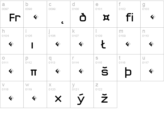 QTypeSquare-BookExpert lowercase a-z preview