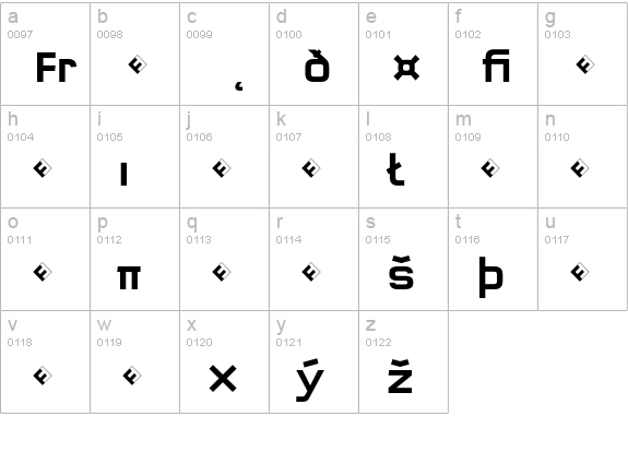 QTypeSquare-MediumExpert lowercase a-z preview