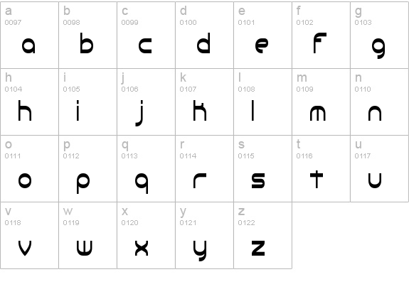 Quacksalver BRK lowercase a-z preview
