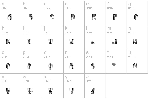QuadEq lowercase a-z preview