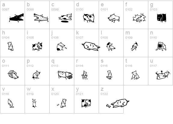 QuadruPetsEF-Dogs lowercase a-z preview