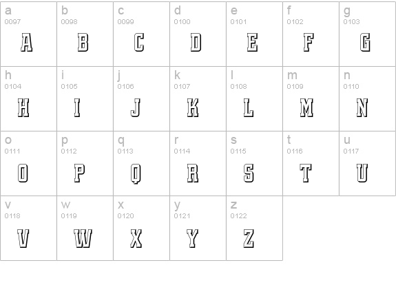 Quadrus Std lowercase a-z preview