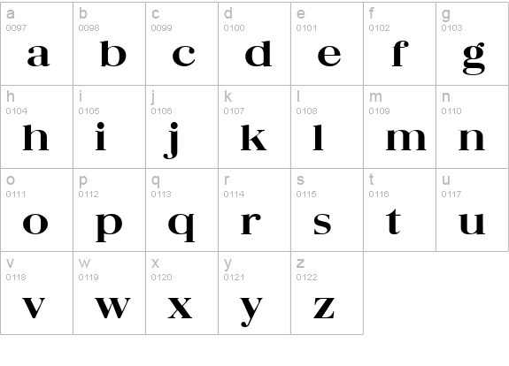 Quantas Broad Extrabold Regular lowercase a-z preview
