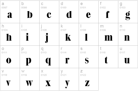 Quantas Extrabold Regular lowercase a-z preview