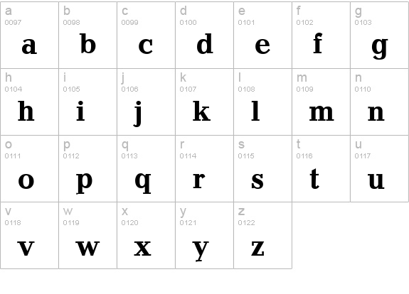 Quantity-Bold lowercase a-z preview