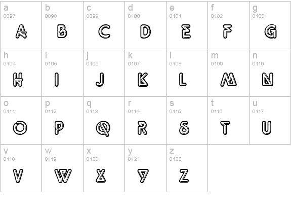 Quark Neon lowercase a-z preview