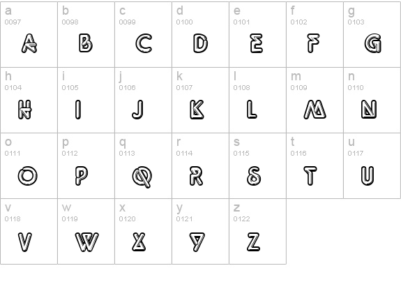 QuarkNeon Regular lowercase a-z preview