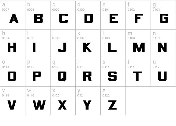 QuarterbackExtended lowercase a-z preview