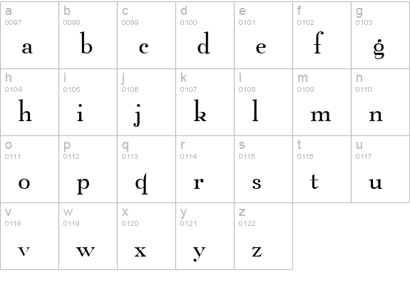 QuartierBook lowercase a-z preview