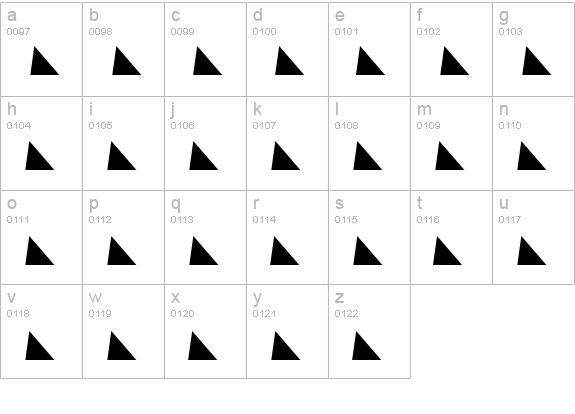 Quartz-LightIta lowercase a-z preview