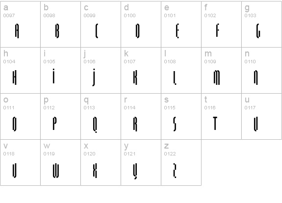 QuasariaLL-Regular lowercase a-z preview