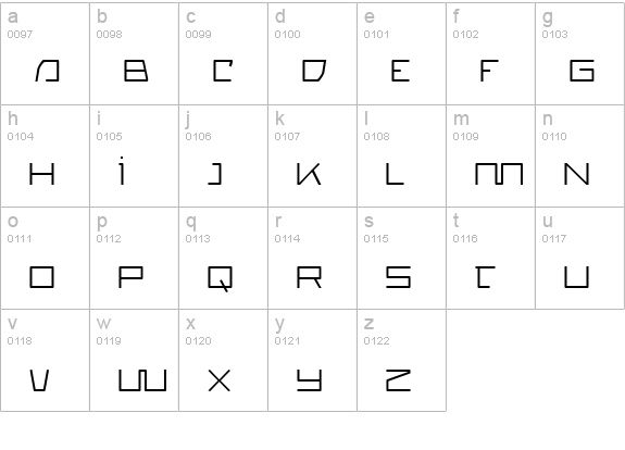 Quasitron lowercase a-z preview