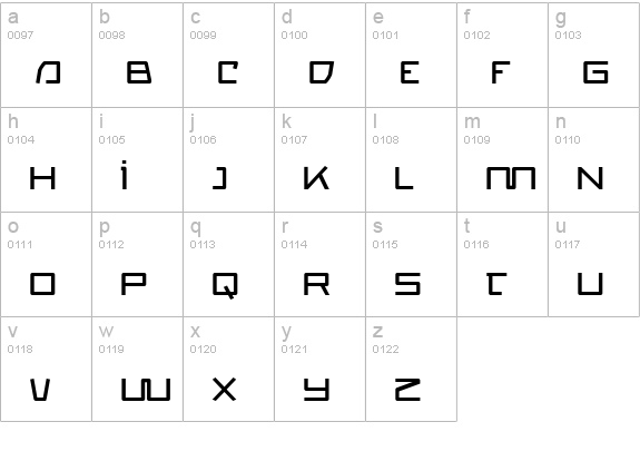 Quasitron Bold lowercase a-z preview