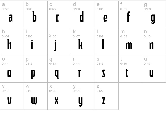 Quasix lowercase a-z preview