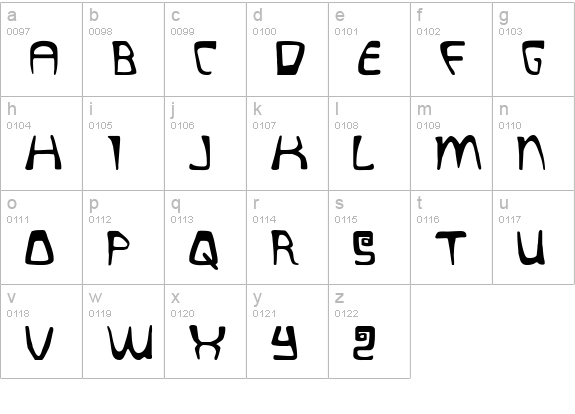 Quatl lowercase a-z preview