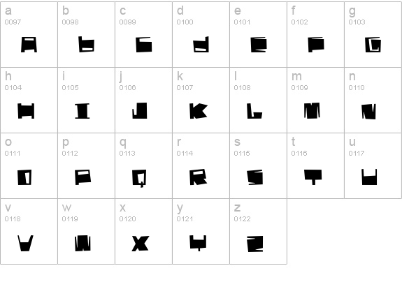quatro dead mosquito's lowercase a-z preview