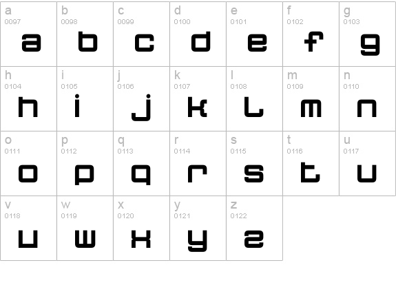Quatron lowercase a-z preview