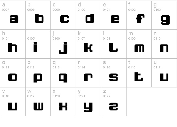 QuatronFat lowercase a-z preview
