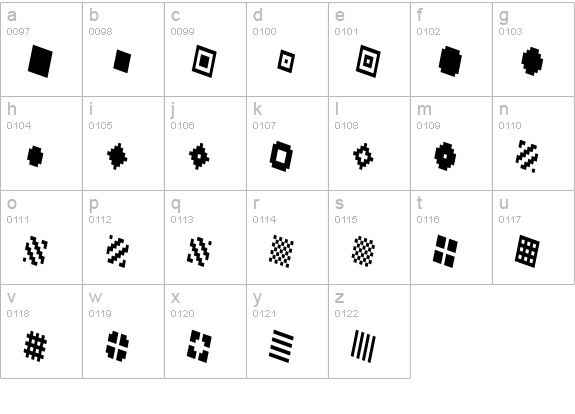 QUBE THIN ITALIC lowercase a-z preview