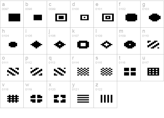 QUBE WIDE lowercase a-z preview