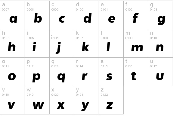 QuebecSerial-Black-Italic lowercase a-z preview