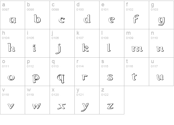Queen & Country 3D lowercase a-z preview