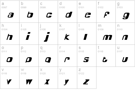Quel lowercase a-z preview