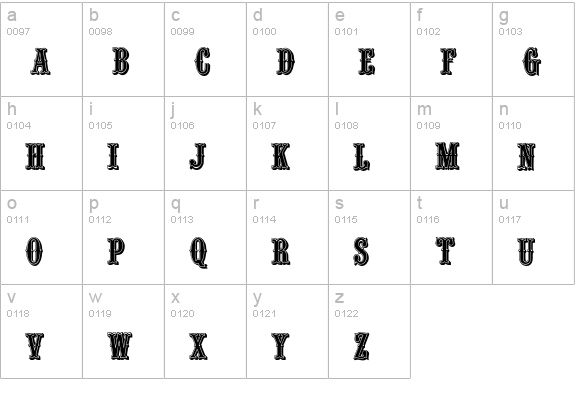 QuentinEF lowercase a-z preview