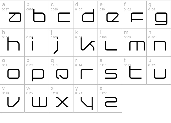 Querround Regular lowercase a-z preview
