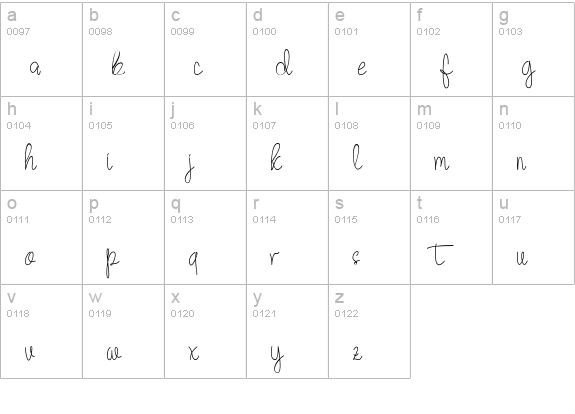 Quesky lowercase a-z preview