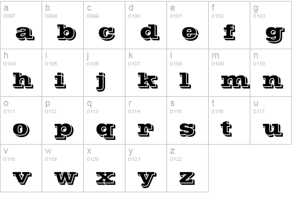 Queste lowercase a-z preview