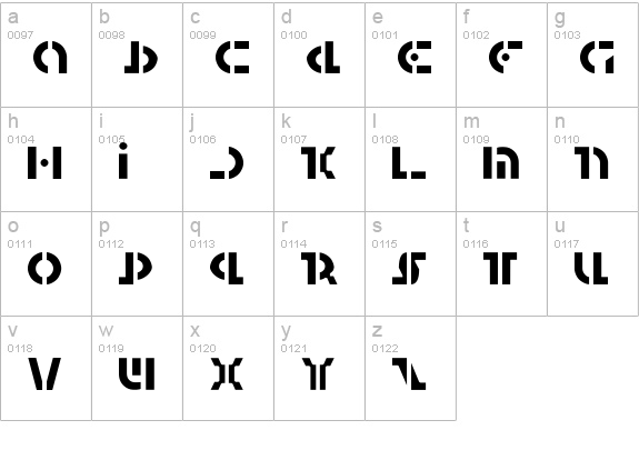 Questlok Light lowercase a-z preview