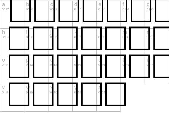 QUESTOR lowercase a-z preview