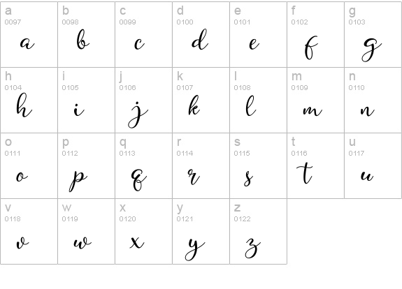 Quiche lowercase a-z preview