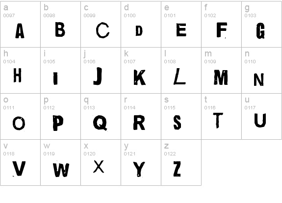 Quick End Jerk lowercase a-z preview
