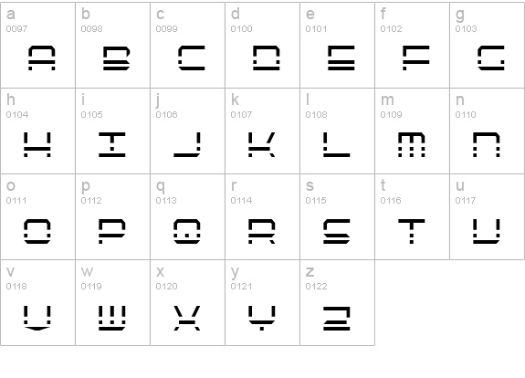 QuickQuick Condensed lowercase a-z preview